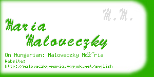 maria maloveczky business card